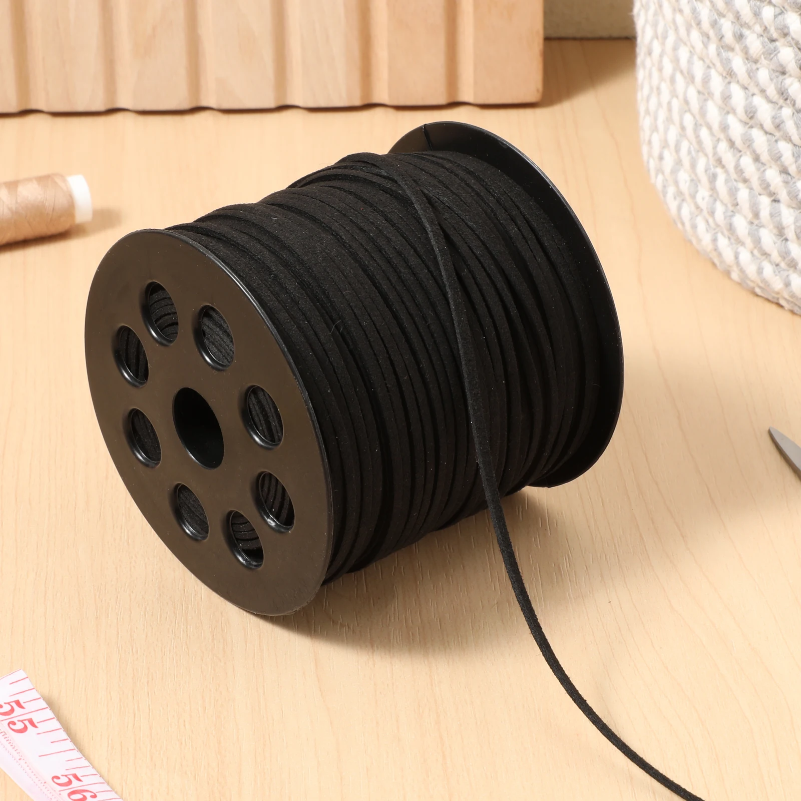 

1 Roll 2.6Mm Faux Suede Cord Diy Jewelry Making Beading Rope Bracelets Necklaces Accessories Diy Knitting Rope Cord