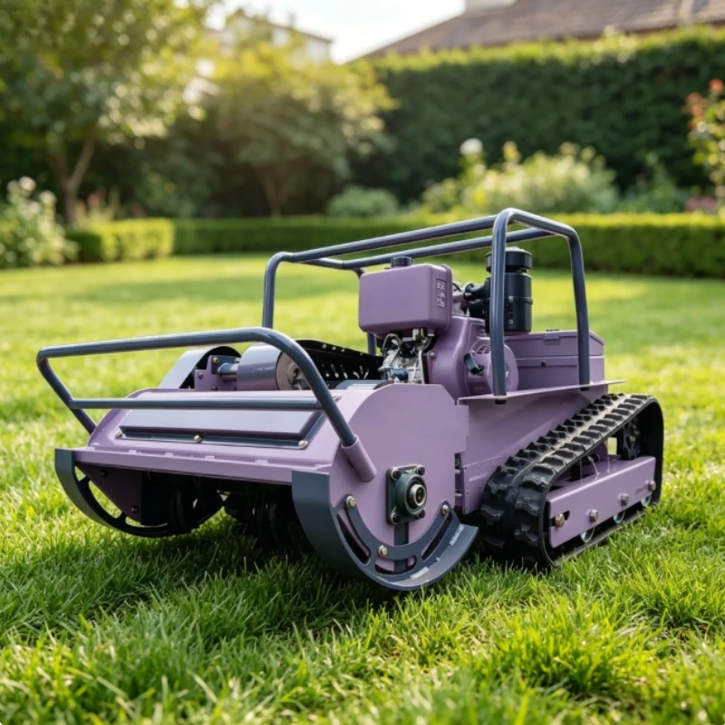 RC Crawler Lawn Mower Tracked Remote Grass Cutter For Road Slope Dam Embankment Mountain Orchard Maintenance