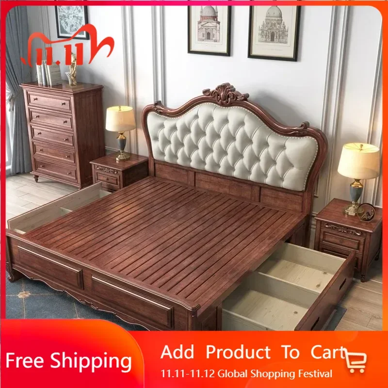 

Sleeping Base Frame Bed Waterproof Modern Designer Wooden Luxury Twin Bed Frames Headboards Beauty Beliche Unique Furniture