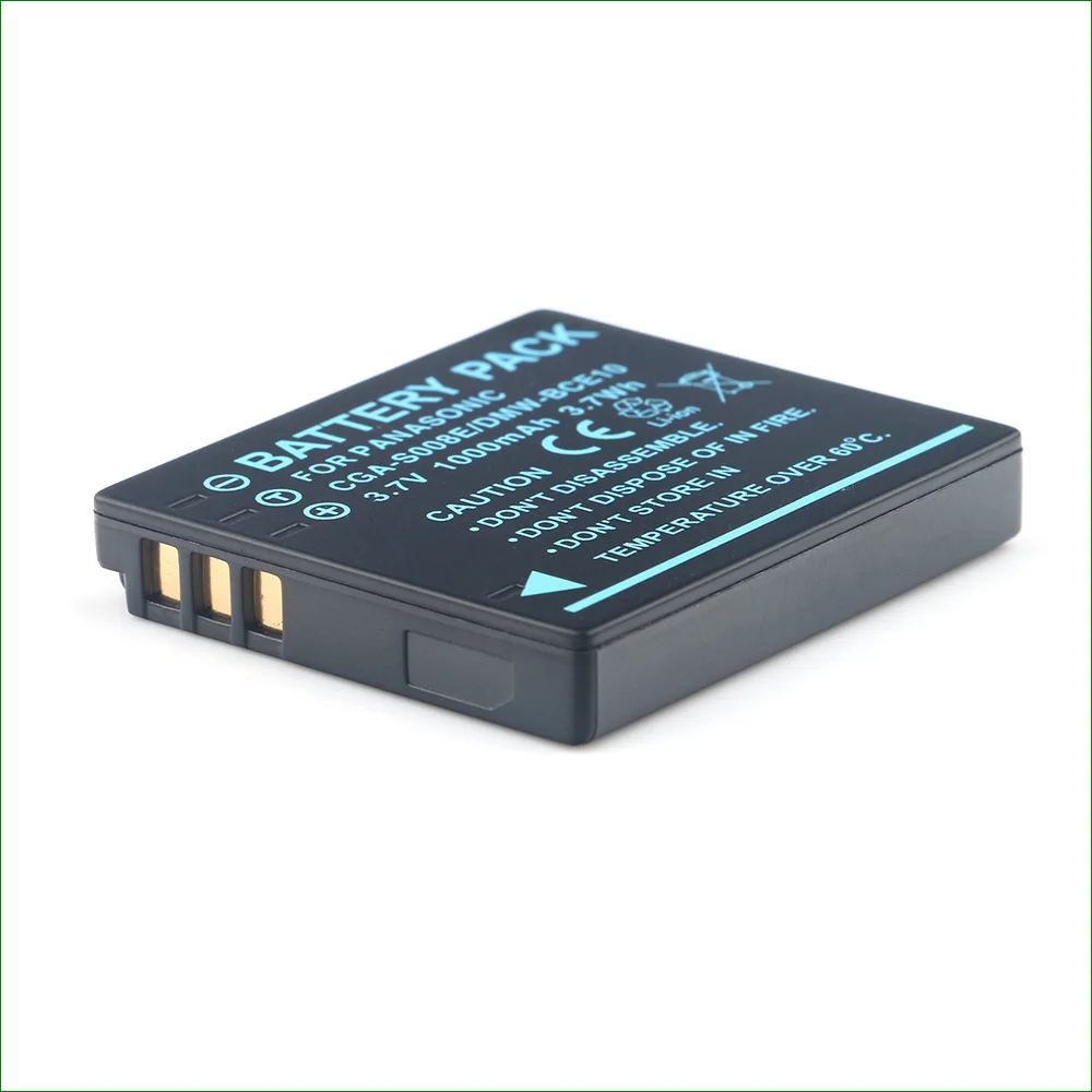 CGA-S008E Battery 1000mAh Camera Batterie For Panasonic DMC-FS3 DMC-FS5 DMC-FS20 DMC-FX30 DMC-FX33 DMC-FX35 DMC-FX36