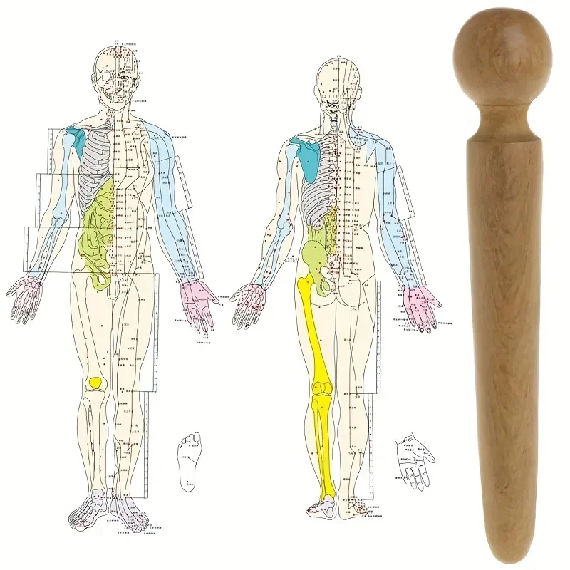 

1PC Fragrant Wood Massager Acupressure Massage Stick Trigger Point Relast Tools For Body Foot Good Health Long Life