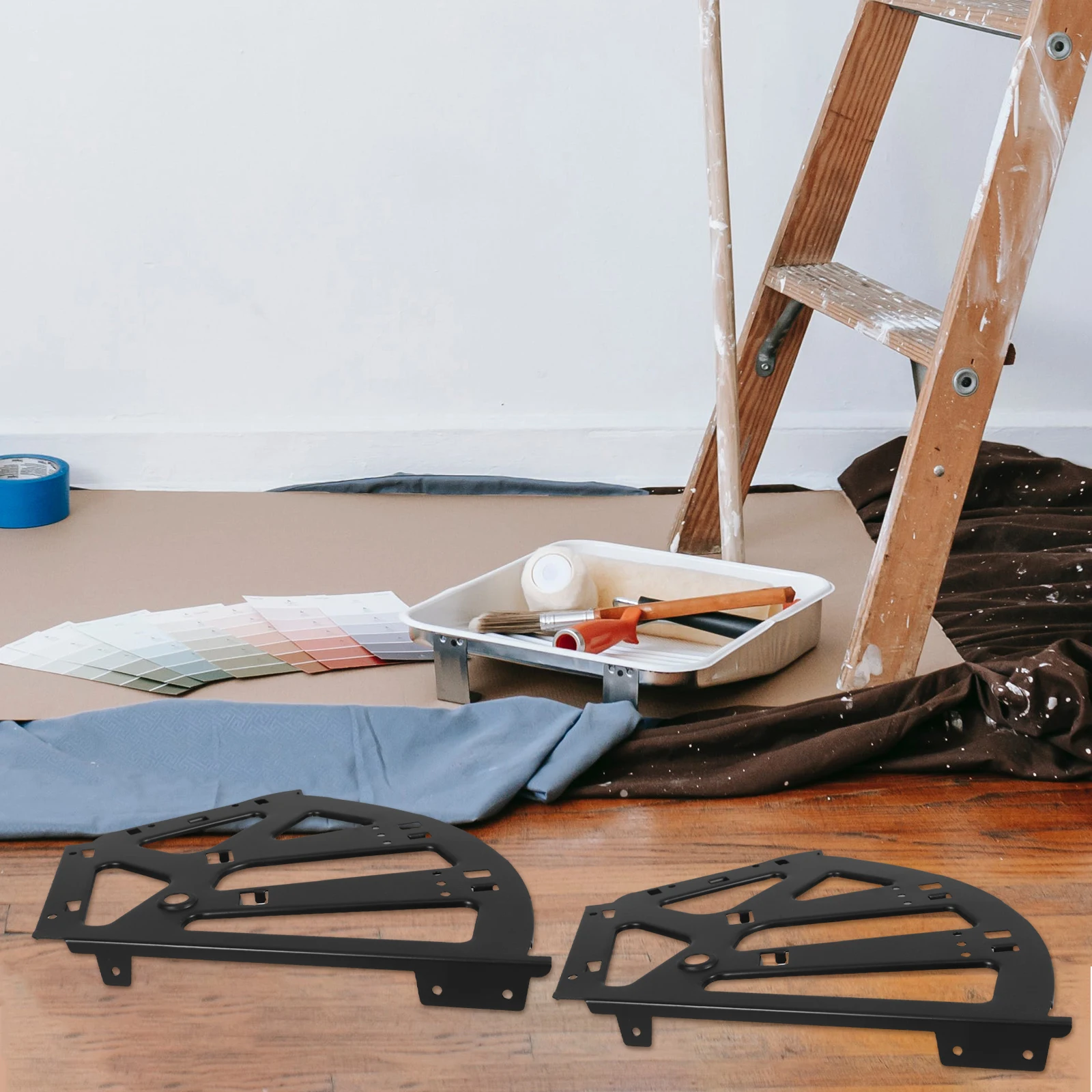 

2Pcs Concealed Flip Hinge Hardware for Shoe Cabinet Black Iron 3-Layer Drawer Hinges Smooth Operation Space-Saving Flip Frame