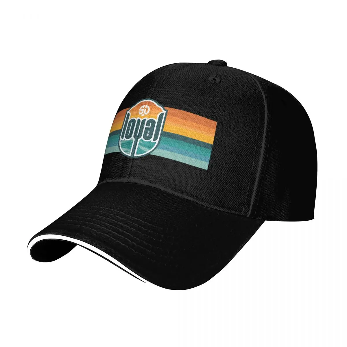 San Diego Loyal Striped Tee Baseball Cap Summer Beach Travel Streetwear Hip Hop Trendy Vintage Retro Embroidered
