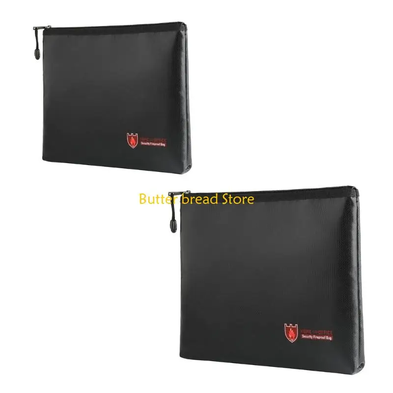 W89C Fireproof File Storage Bag Water Resistant Fabric for Paper Organization