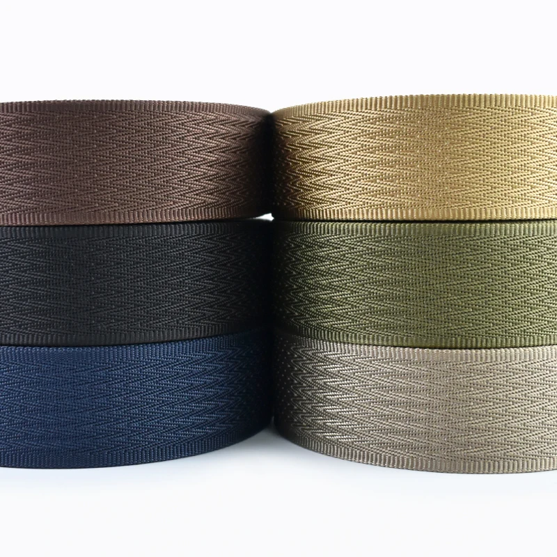 

1-5M 2.4mm Thick Nylon Webbing Tape for Shoulder Bag Strap 38mm Crochet Ribbons Band Clothes Belt Bias DIY Sewing Accessories