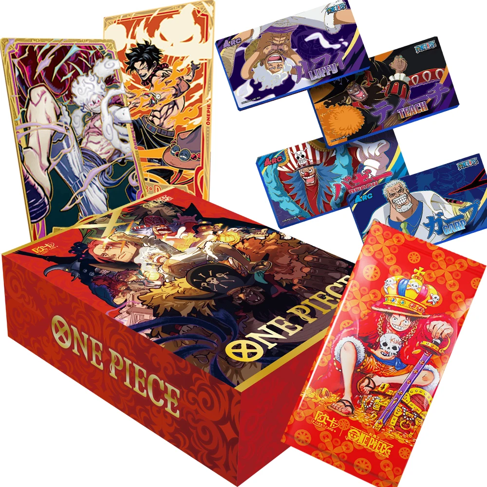 

Wholesale One Piece Collection Cards for Boys Girls Classic Anime Works Characters Luffy Ace Cool Relief Enamel Cards Toys Gifts