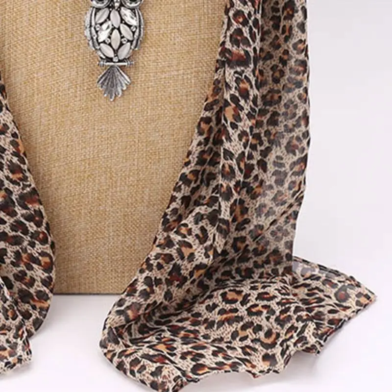 New Fashion Brand New Women Long Leopard Lady Scarf Necklace Pendant Jewelry