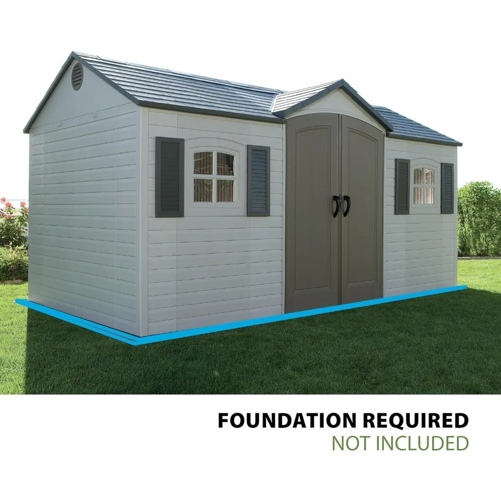 6446 Desert Sand Outdoor Storage Shed, 8x15 Feet