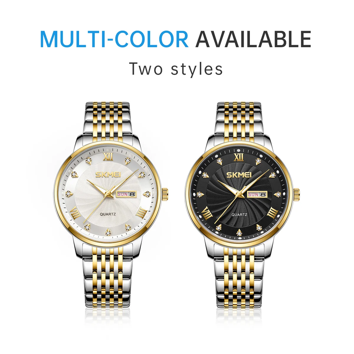 SKEMI 새로운 스타일 럭셔리 시계 남자 스테인레스 스틸 스트랩 비즈니스 남자 WatchesTme 날짜 석영 손목 시계 시계