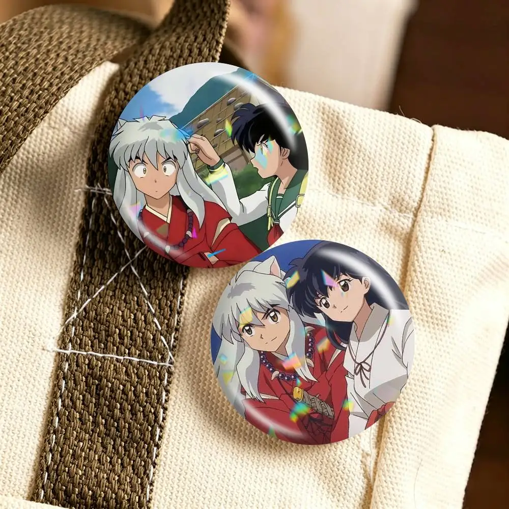 Anime I-Inuyasha  25mm 32mm 44mm 58mm 75mm Brooches Badges Pins for Accessories Gift
