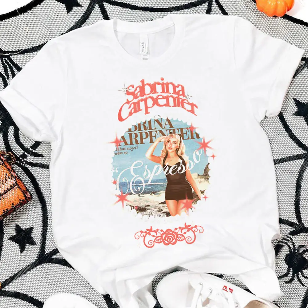 Sabrina Caprenter t shirt female University Gothic Graphic anime tshirt 2000s 80s Vintage Y2k Pastel Gothic