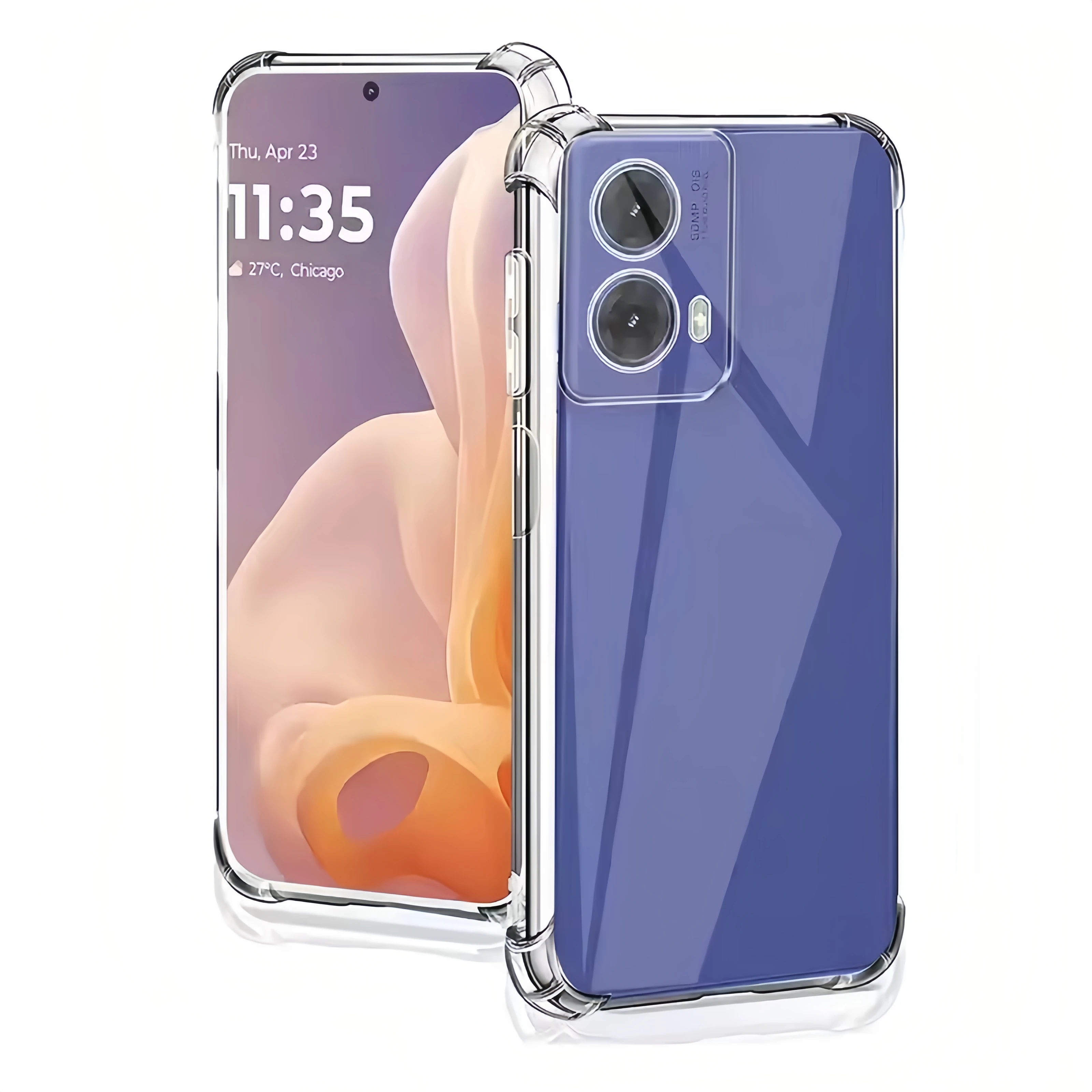 Grube, odporne na wstrząsy silikonowe etui na telefon Motorola Edge 70 60 50 Fusion+ 40 Pro Neo G55 G75 G85 G84 G54 5G, przezroczysta ochronna obudowa — 2