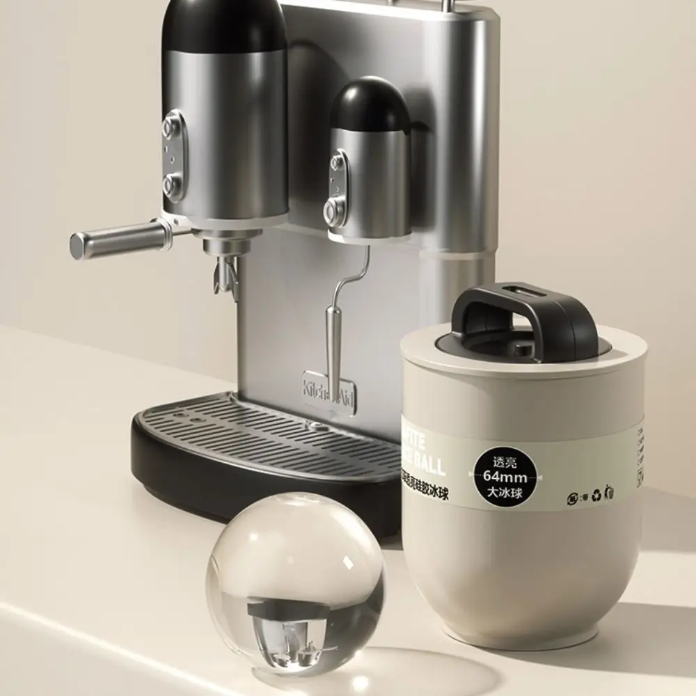 

Bar Tool Large Size Clear Whiskey Ice Ball Mold Food Grade Silicone Ice Ball Maker 64mm Ball Ice Tray Club