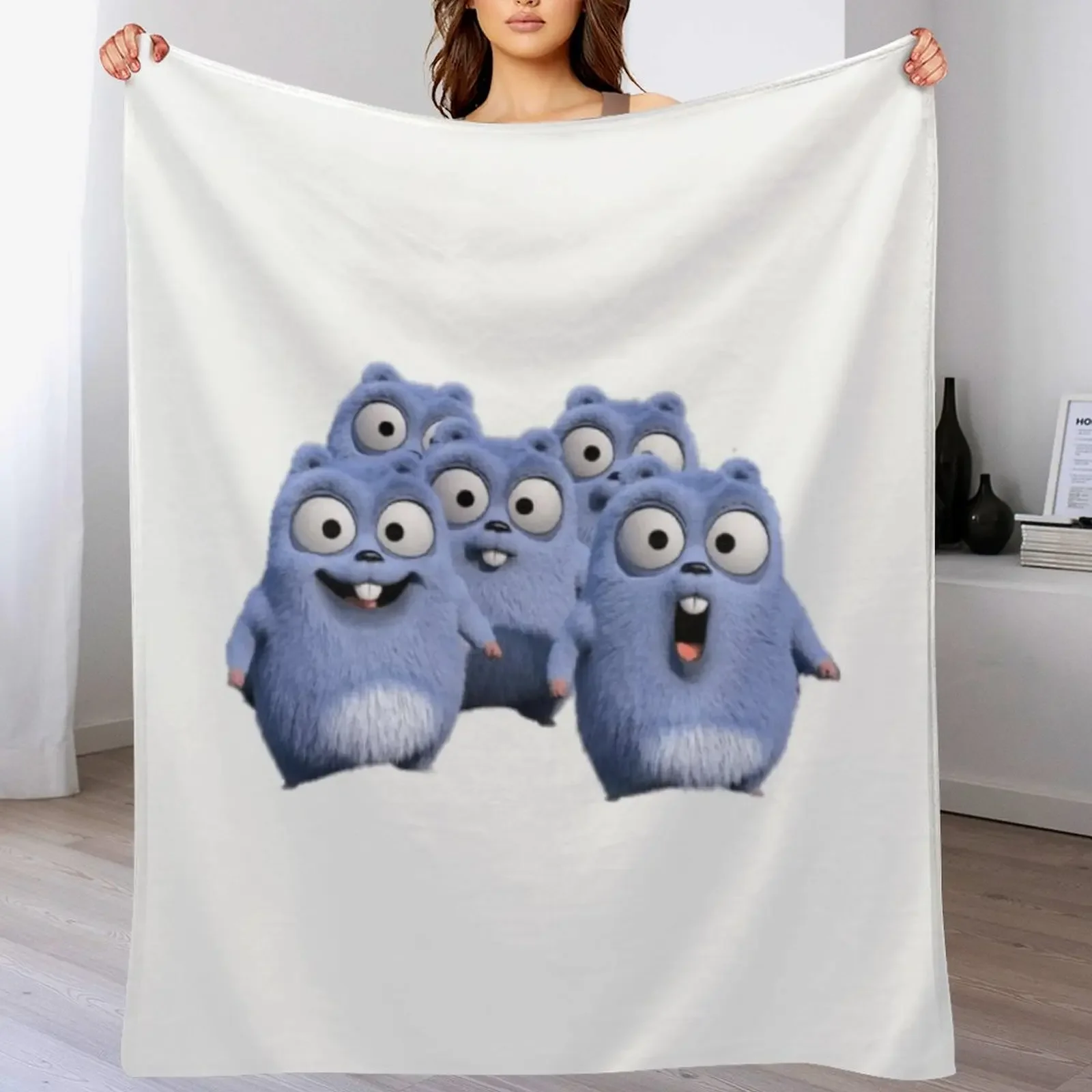 

Happy Lemmings Tabodi and Grizzy Throw Blanket Bed Fashionable Giant Sofa Blankets