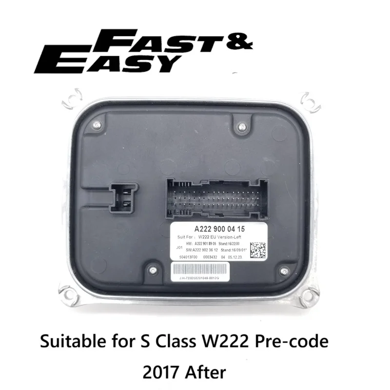 Aftermarket new A2229000415 A2229000515 LED headlight driver module ballast Pre-code ECU for Mercedes-Benz S class W222 2017-