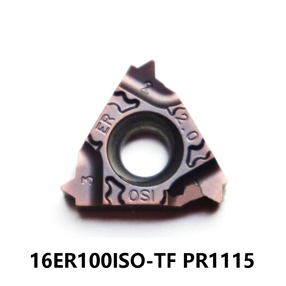 

16ER100ISO-TF PR1115 Original Carbide Inserts 16 ER 16ER 100 ISO 100ISO TF CNC Lathe Cutter Threading Turning Tools Holder Blade