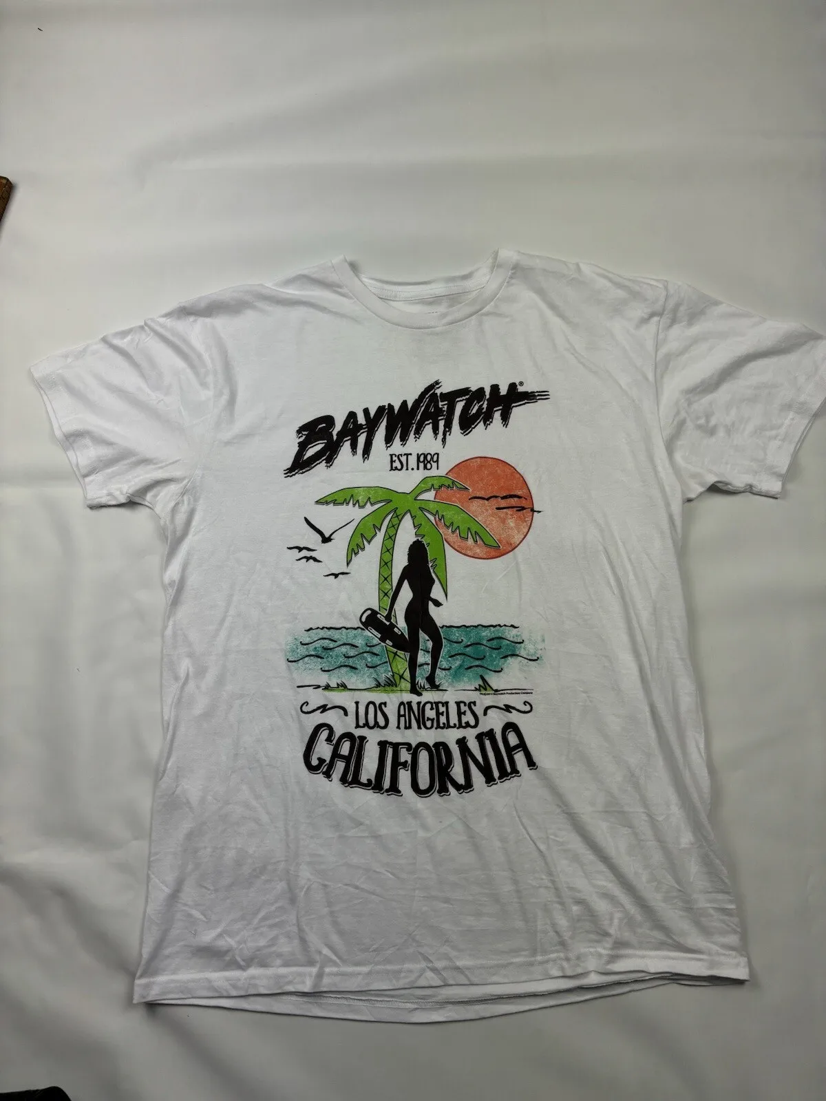 

Baywatch 90s Beach Drama Series California Lifeguard Patrol Adult T-Shirt Tee L Gifts For Boyfriend Funny Gift Graphic Tee