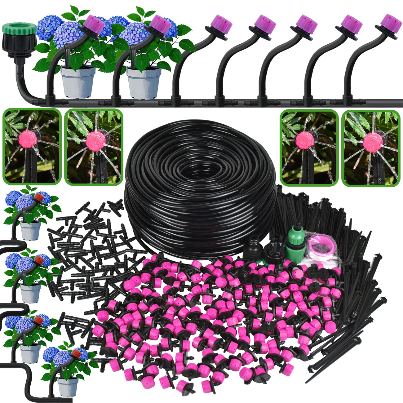 

Sprycle 5M-50M 4/6mm Automatic Watering System Kit 1/4'' hose Garden Drip Irrigation Kit Dripper Pot Bonsai Vegetable Greenhouse