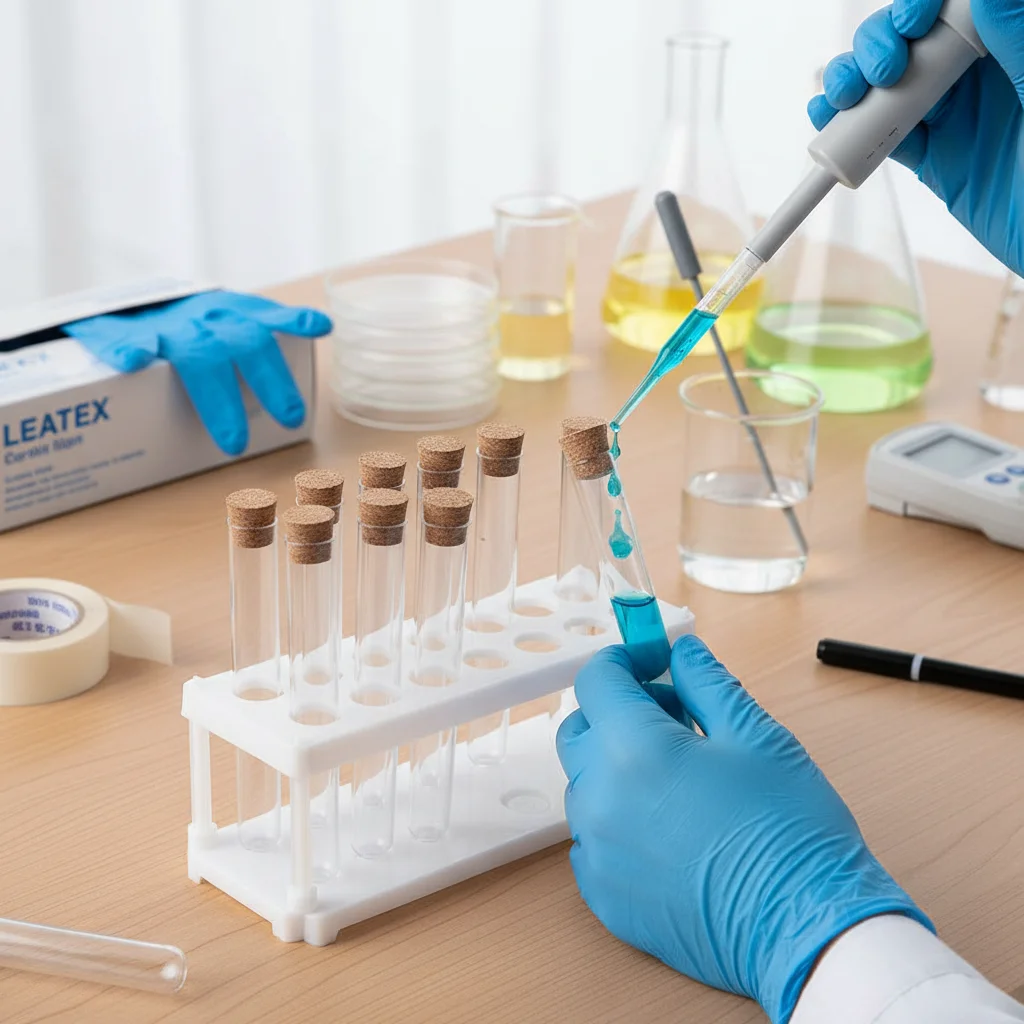 1/10 Pcs Plastic  Easy to us with Cork Stoppers Plastic Test Tubes Round Base Container for Scientific Experiments Storage