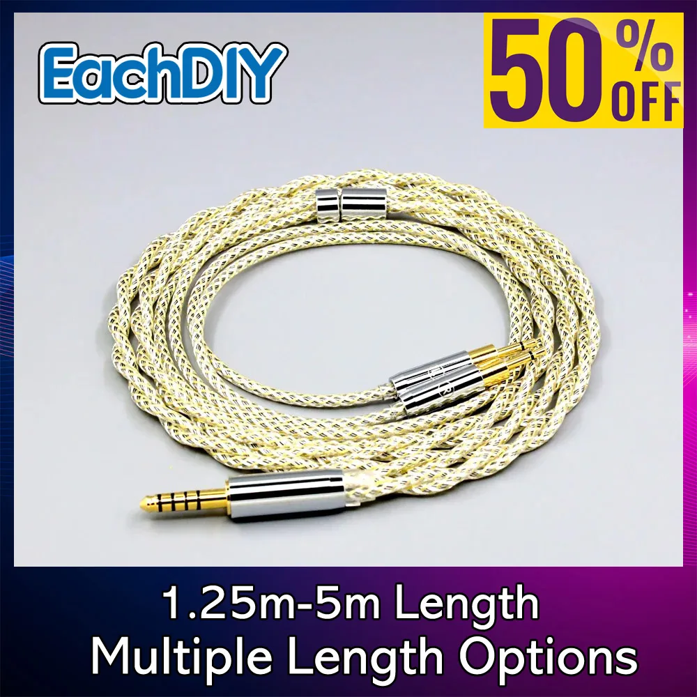 

Кабель для наушников TypeS OCC 23AWG с экранированием из серебряной проволоки для гарнитуры Sennheiser HD700, 2,5 мм, 8918