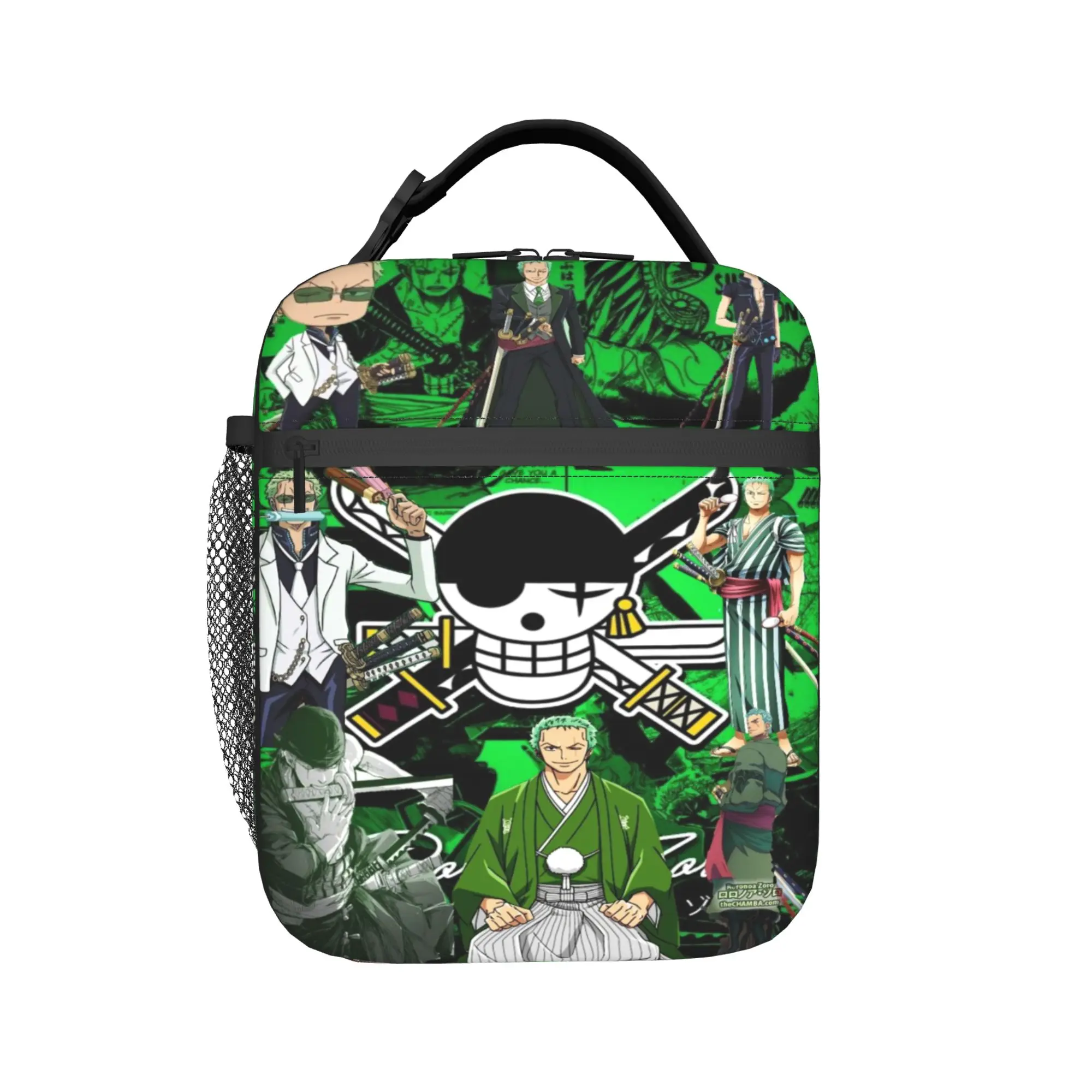 

luffys o-one-piece-e zoro Product Insulated Lunch Bag For School Office Food Container Portable Cooler Thermal Lunch Boxes