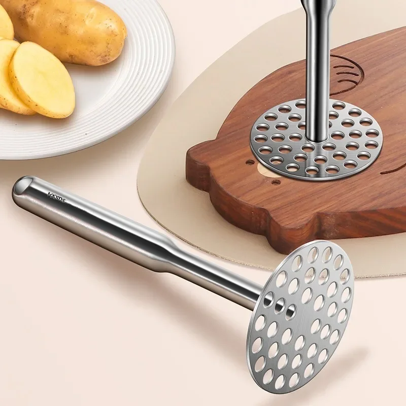 1PC Potato Purple Potato Mud Press Stainless Steel Kitchen Tools Manual Household Roller Children's Food Supplement