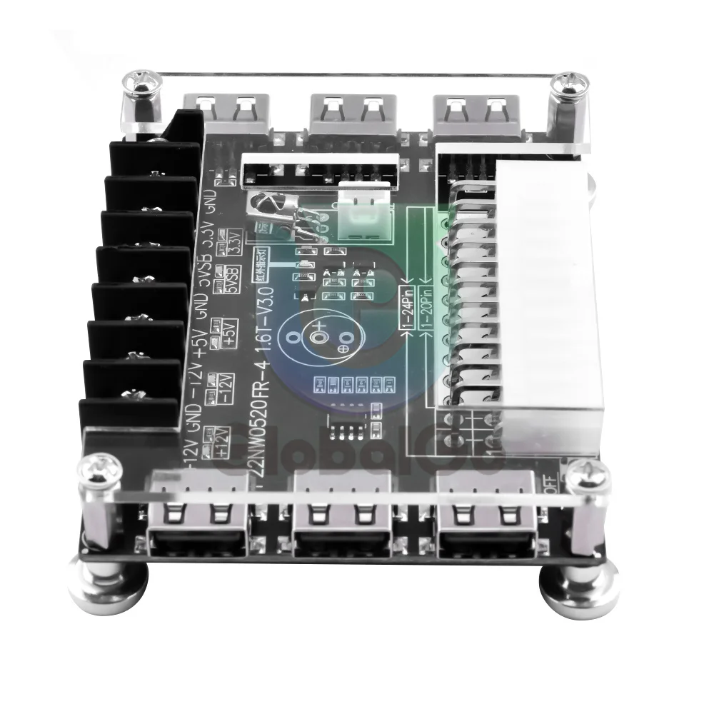 20/24 pinów ATX moduł tabliczki zaciskowej złącze adaptera wsparcie + 12V/-12v/+ 5V/5VSB/+ 3.3V z funkcją podczerwieni