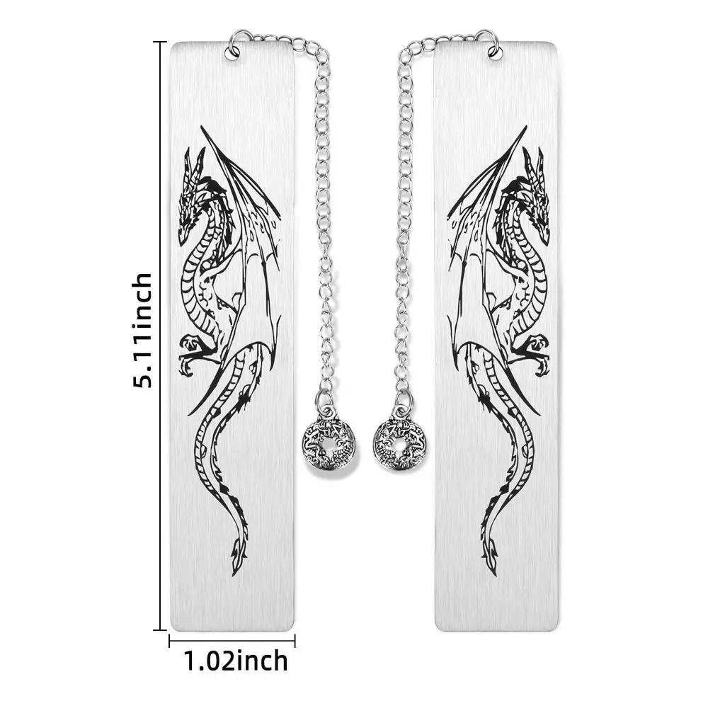 Gift Stainless Steel Black Dragon Book Mark Anime Stationery Book Accessory Reading Collect Personalized Book Tags Women