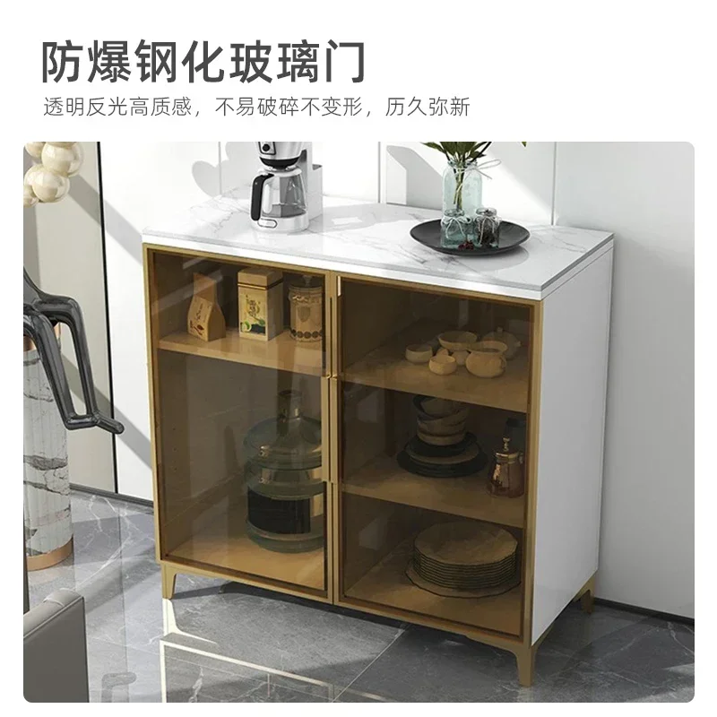 

Meal side tea cabinet living room wall storage cabinet glass door locker kitchen cupboard