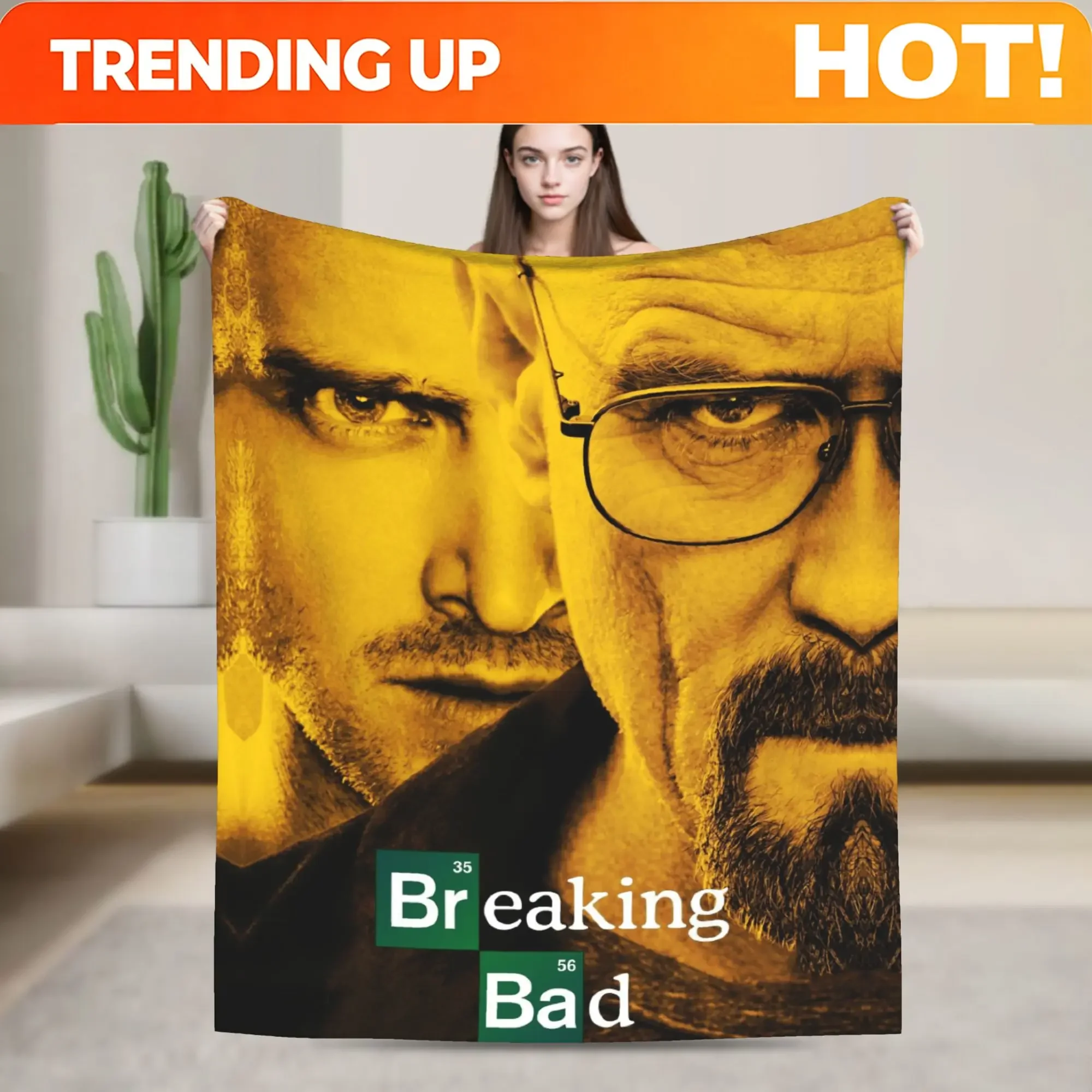 Custom Breaking Bad Chemical Crime Fleece Blankets Walter White Jesse Pinkman Custom Throw Blankets For Home 150*125cm Bedspread