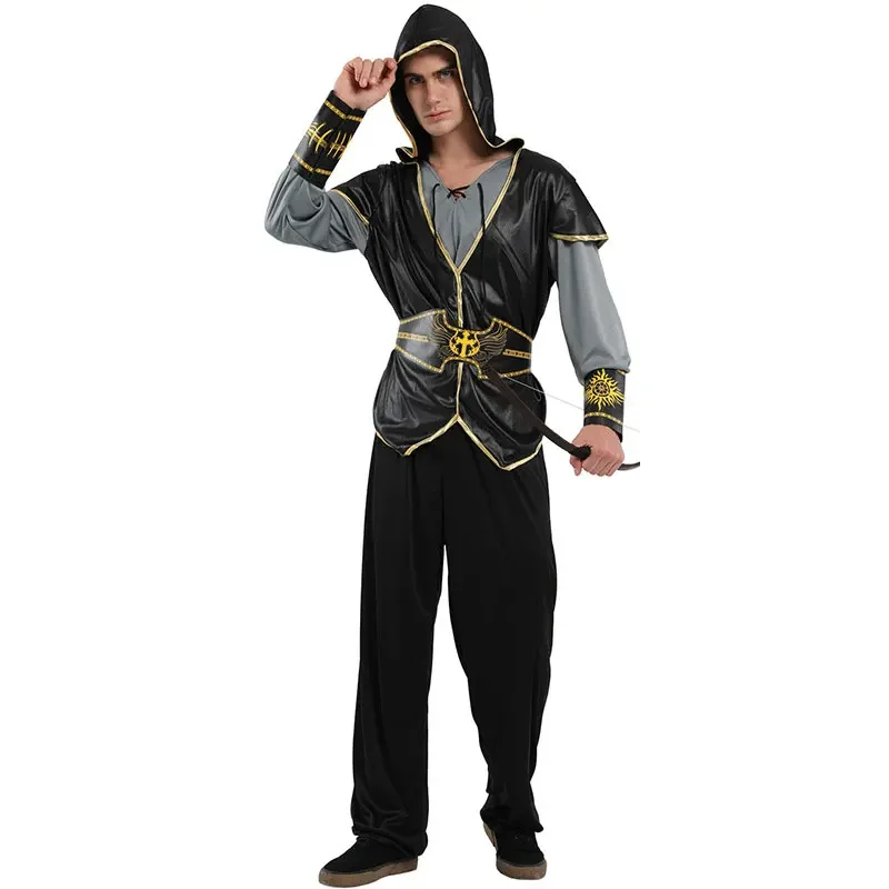 Costume da principe indiano adulto Archer Hunter Huntsman Cosplay Fantasia costumi di Halloween per uomo