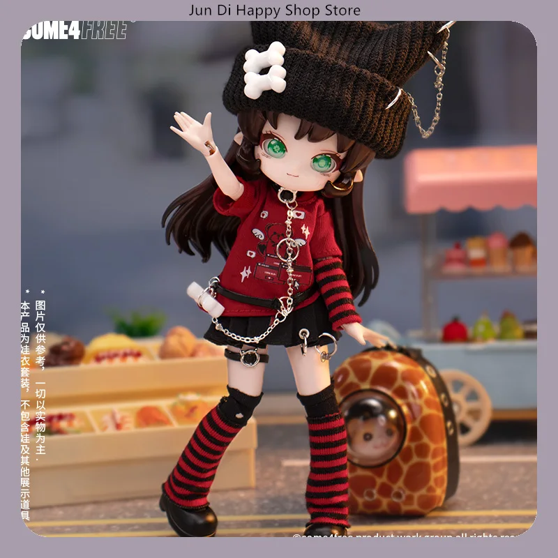 COME4FREE 1/12 BJD Vestiti per bambole Serie quotidiana Disordinato Orsetto Dress Outfit Set per vestiti per bambole OB11