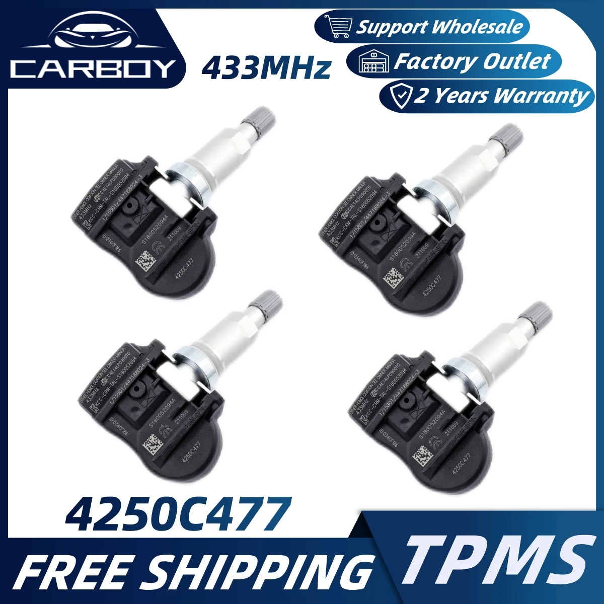 

4250C477 TPMS датчик для Mitsubishi ASX Outlander C-SUV i-MiEV L200 I Lancer Fiat 1-тонный пикап Профессиональный Fullback 433 МГц