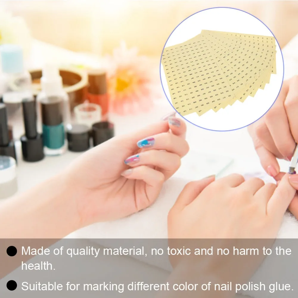 10 Sheets Round Waterproof Number Label Sticker Small Size Consecutive Numbers Number Paper Label Clear Transparent