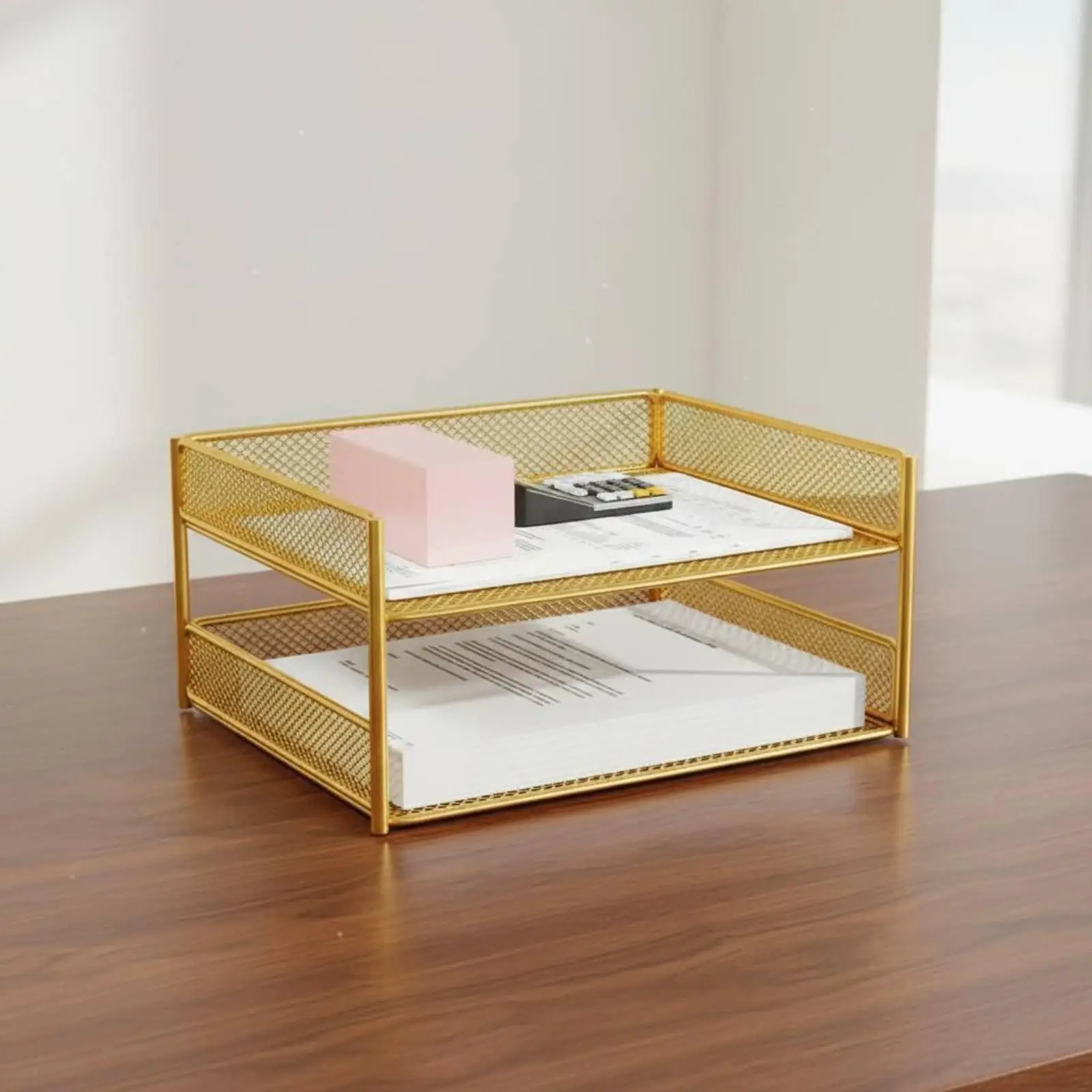Multi-Tier Document Rack Multipurpose Vertical Desktop Document Rack Easy To