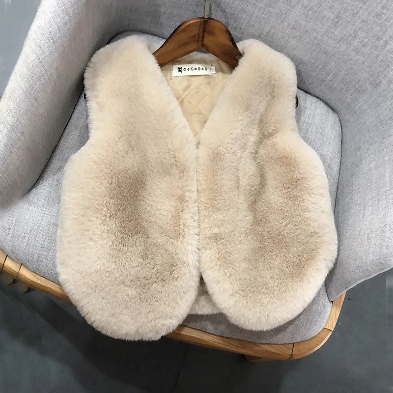 Children's Vest Plush Men And Women's Spring And Autumn Winter Vest Cotton Clip Solid Cute Windproof Warm Coat image 2