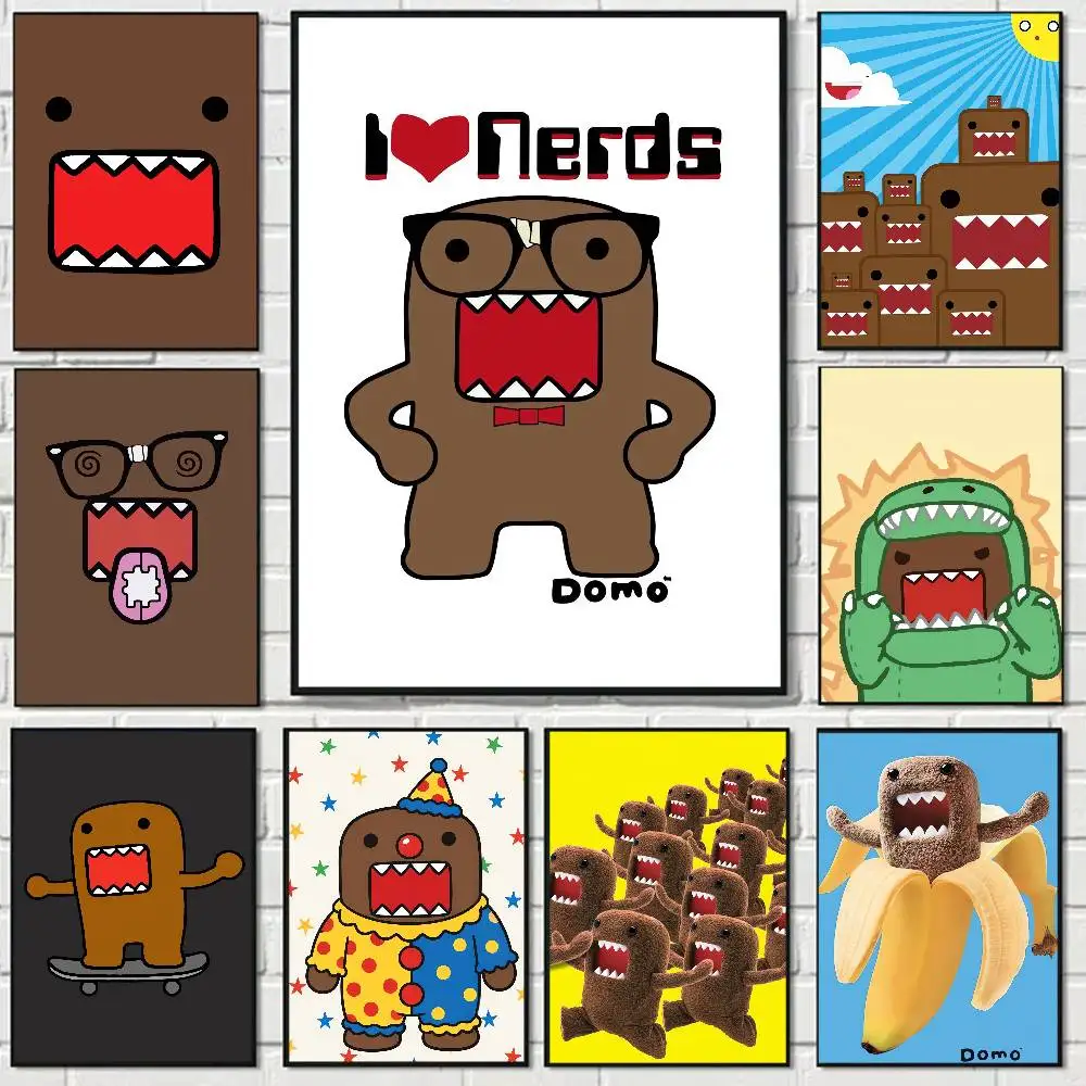 Domo-Kun Funny Cute Cartoon Posters Prints Canvas Painting Wall Art Picture Living Room Home Decor