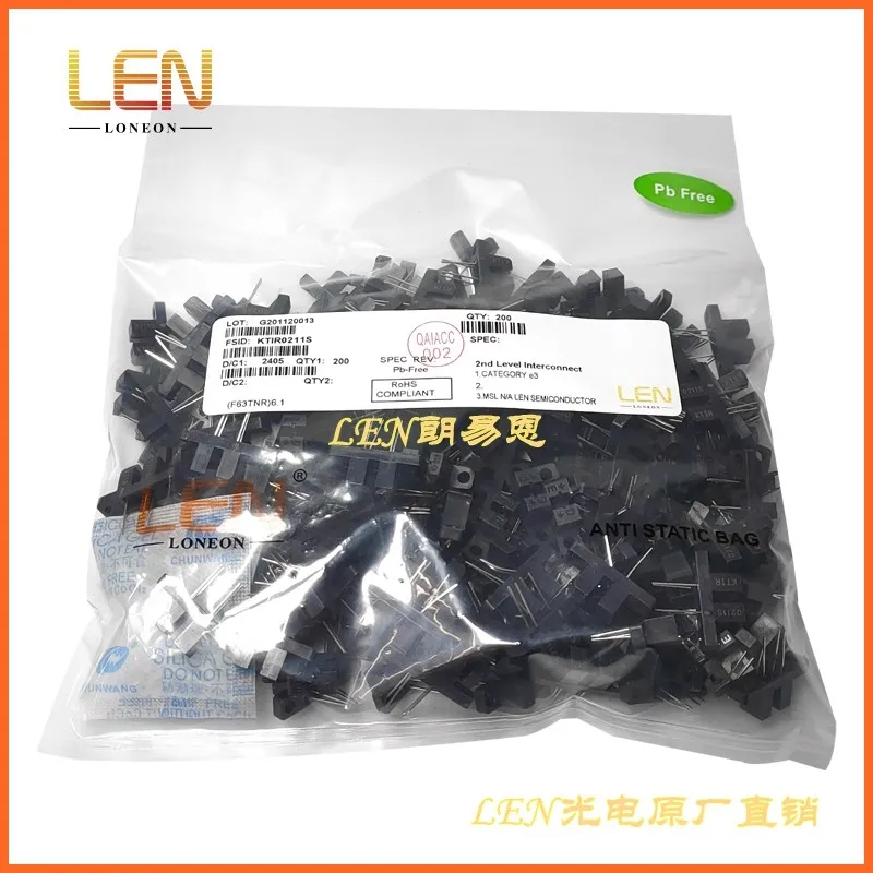10PCS LEN KTIR0211S infrared photoelectric switch sensor U-shaped transmissive through-beam slot width and slot spacing 3.1mm