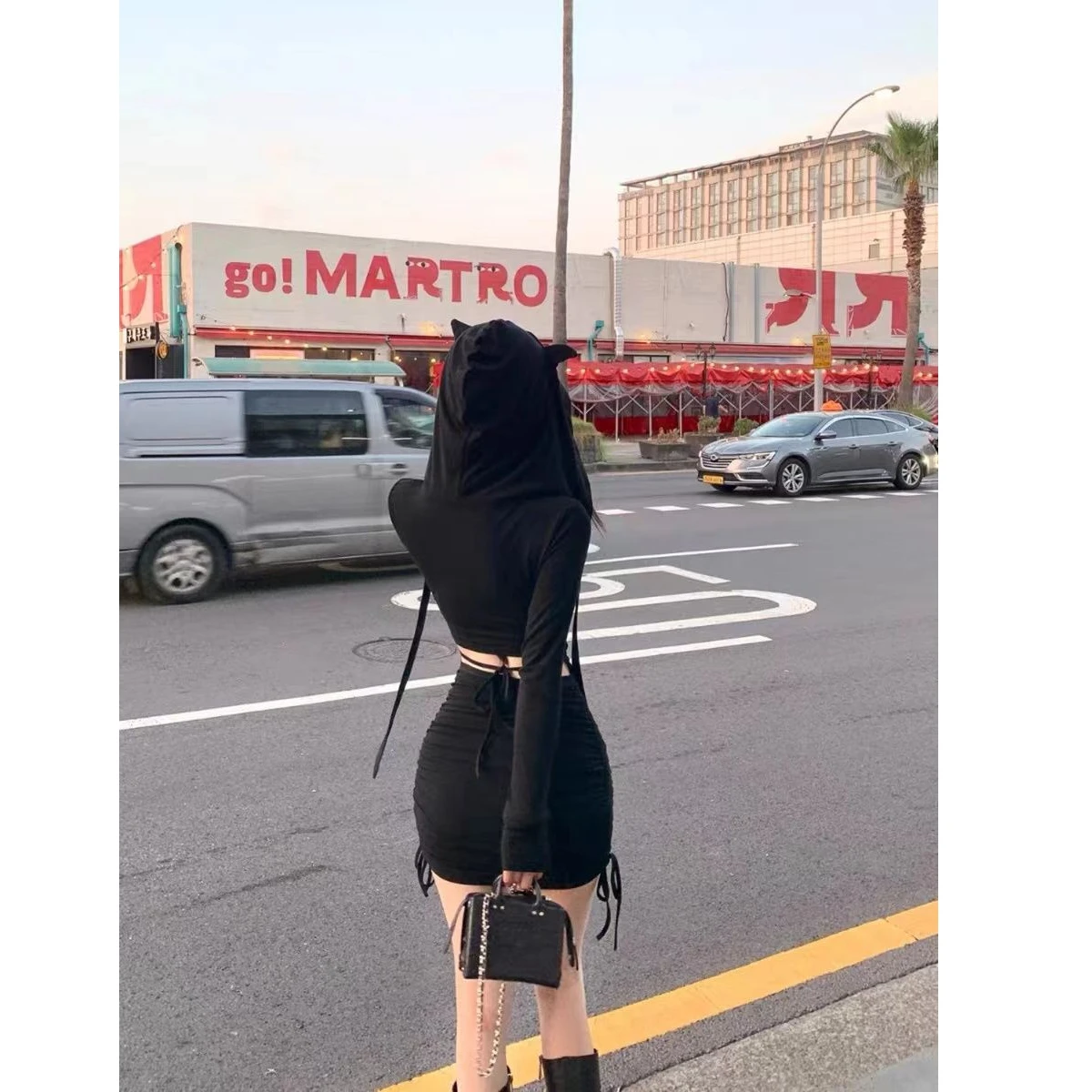 Vestidos de manga comprida vestido feminino casamentos outono malhas com nervuras em camadas painéis abotoados gola alta linha h estilo grunge elegante