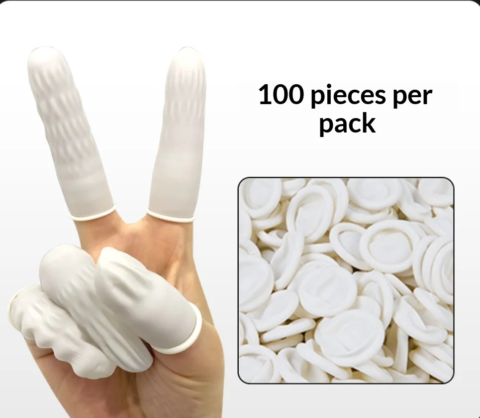 10/50/100/200/300PCS White Disposable Finger Cots Gloves Dust-proof Anti Slip Multi-purpose Durable Finger