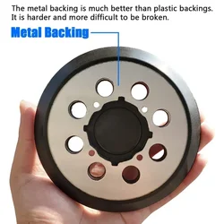 5 inç 125mm 8-Hole yedekleme zımpara Pad için Dewalt 6421 64233 DCW210B N329079 Sander disk aşındırıcı parlatma araçları destek Sander