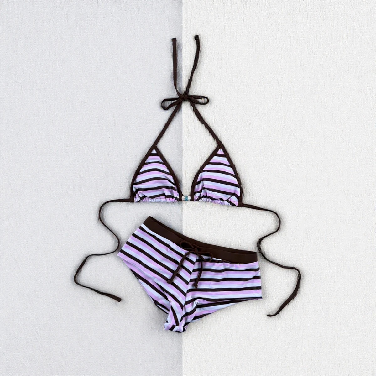 

Striped Bikini 2026 Sexy Women Swimsuit Swimwear Female Bikini Set Shorts Beachwear Thong Bathing Suit Biquini Swimming Suit