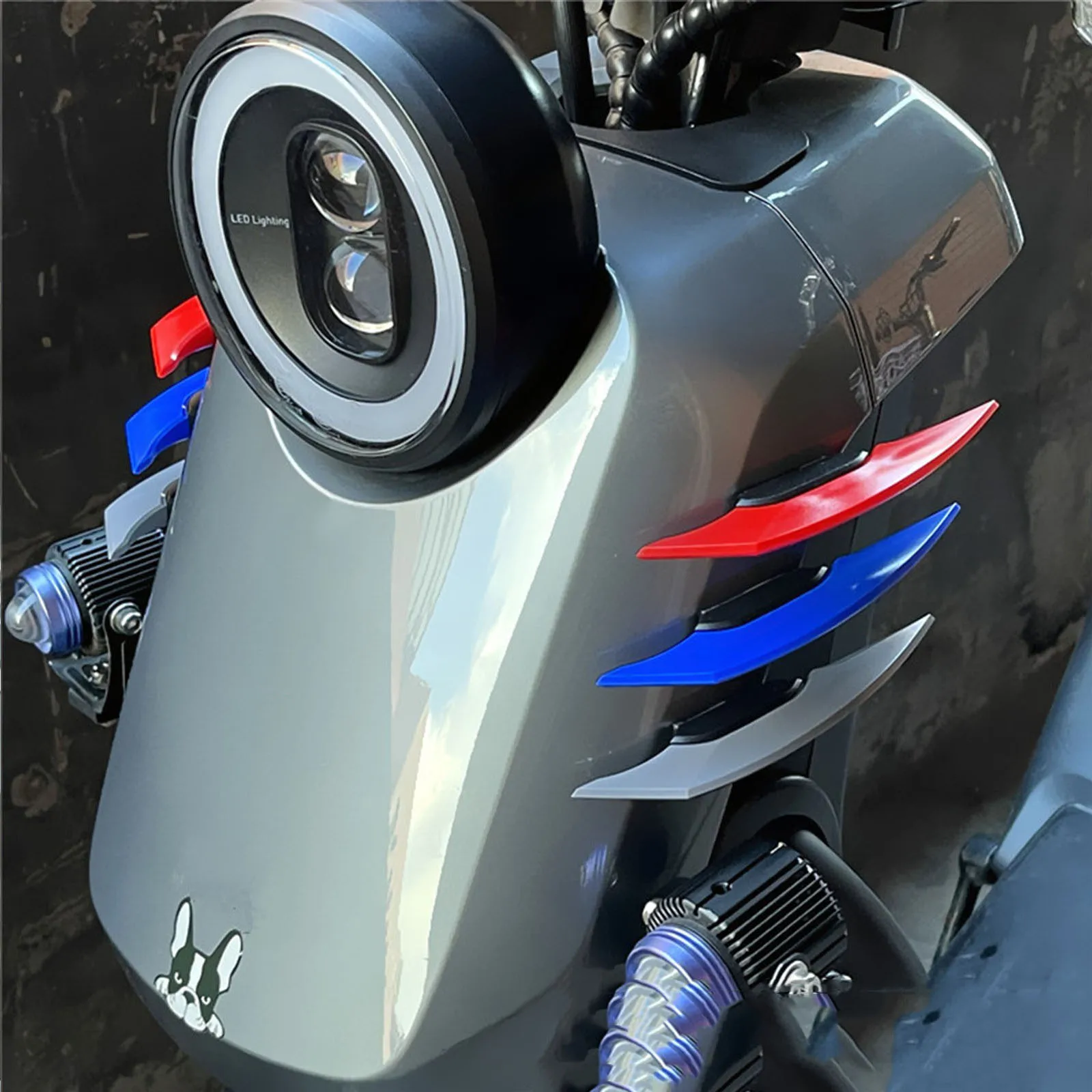 

2pcs Motorbike Spare Parts Aerodynamic Wing Side Spoiler Sticker Motorcycle Winglet Small Dynamic Wing kit Decoration kit