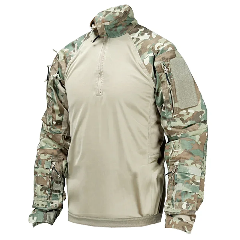 Outdoor Multicam Combat Shirt Tactical Shirts Long Sleeve Men Clothing Paintball Camping Hunting clothes Wear Resistant Tops