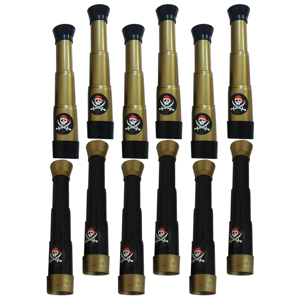 12 Pcs Handheld Pirate Telescope Child Kid Gifts Bundle Telescopes Plastic for Kids