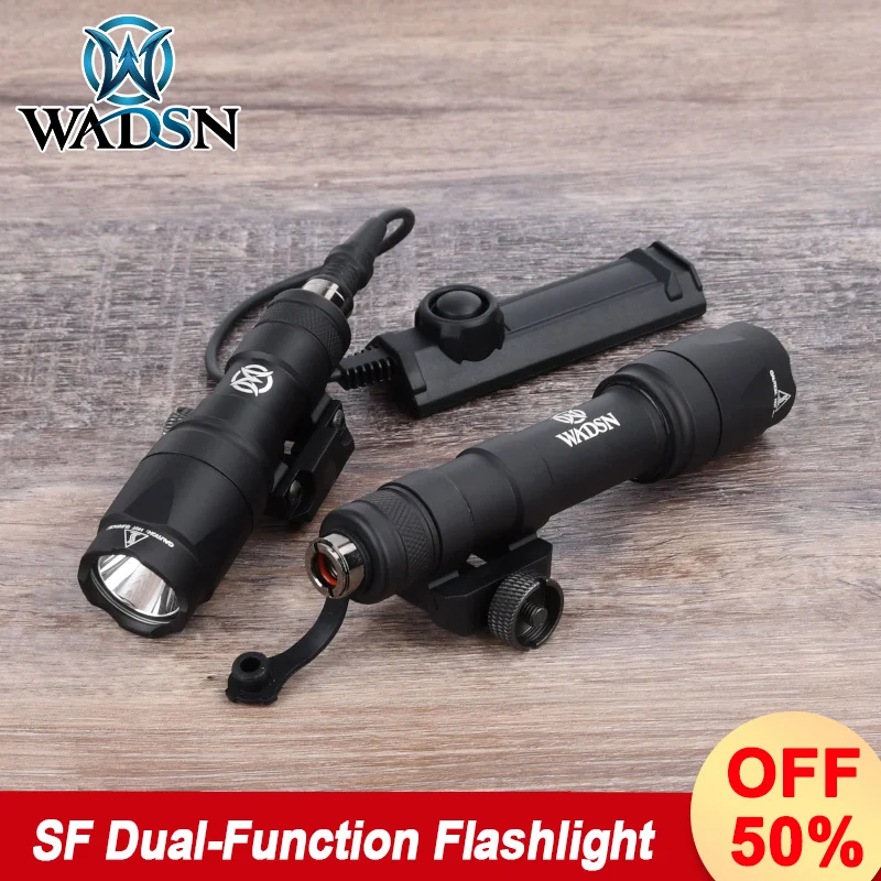 WADSN Tactical Airsoft SF M600 M600C M300 M300A Flashlight Dual Function Pressure Switch 510lm/600lm LED Light Hunting Spotlight