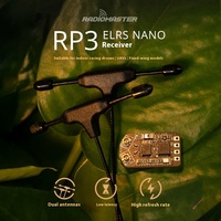 RadioMaster ELRS3.0 Receiver RP3/RP1 Long-Range High Sensitivity Low Latency High Refresh Dual Antennas for Remote Control Toys