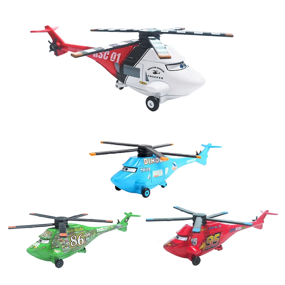 Cars 2 3 Toy Airplane Rescue Squad Choppers Rotor Turbosky Lightning McQueen Chick Hicks Alloy Toy Helicopter For Children