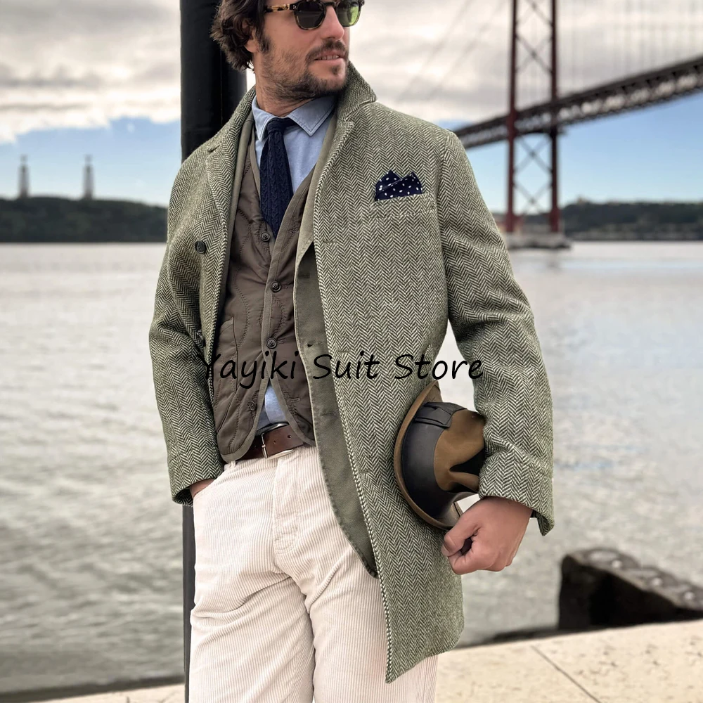 

Куртки Мужской костюм Верхняя мужская куртка с узором «елочка» Роскошные мужские пиджаки Полупальто Новые куртки Элегантные мужские пальто в предложениях Костюмы