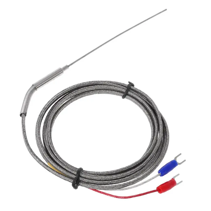 Capteur contrôleur température sonde l'acier inoxydable 1.5mm thermocouple type K 2m